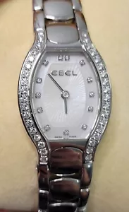 Ebel Beluga 23mm Real Diamond Bezel 3 Jewels Swiss Quartz Ladies Watch Authentic - Picture 1 of 11