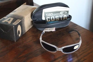 Costa Del Mar Brine BR39 Sonnenbrille matt kristallblau verspiegelt polarisiert 580P neu im Karton - Bild 1 von 10