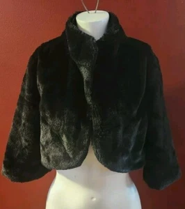 NWT Womens Laundry By Shelli Segal Faux Fur Dressy Bolero Dress Coat Size M - Picture 1 of 7