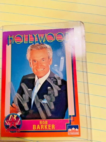 Bob Barker Signed 1991 Hollywood Card # 141 Cover