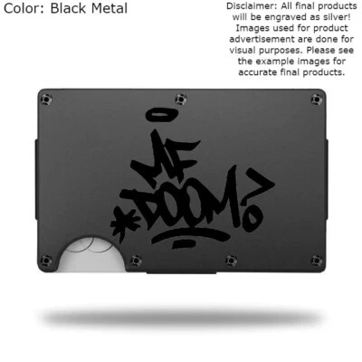 Custom MF DOOM Laser Engraved Wallet - Pick A Wallet Color - Image 1 of 4