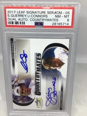2017 Leaf Country Mates Auto #CM-05 Querry/Jimmy Connors PSA 8 (Total Pop 2) - Image 1 of 2