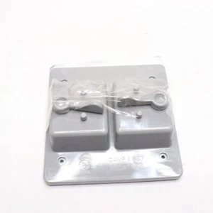 Commercial Electric Toggle Switch Cover 2-Gang Non-Metallic Gray WTC200PG (T) - Picture 1 of 1