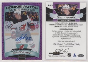 2019 O-Pee-Chee Platinum Autos Violet Pixels Nikita Gusev #R-NG Rookie Auto RC