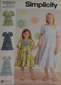 Simplicity - 9900 - Vestito per bambini e ragazze con variazioni manica e lunghezza - Foto 1 di 2