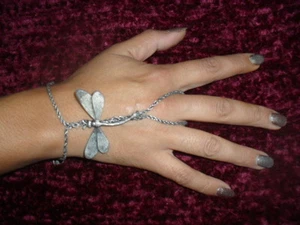 Baciamano Schmuck Badezimmer Antik Silber Libelle Bacia Mano Made In Italy - Bild 1 von 1