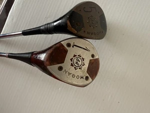 Ben Hogan Persimmon Driver And 5 Wood RH Reg Flex - Picture 1 of 4