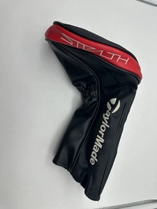 TaylorMade Stealth Driver Headcover – Black/Red Leather Golf Club Cover - Picture 1 of 5