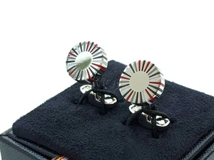 Paul Smith Cufflinks -BNWT For  Manchester United Multi Stripe Ray Edge RRP:£110 - Picture 1 of 11