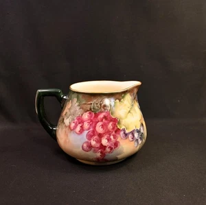 Jarra de sidra Limoges Guerin 80 OZ Artist E.G. Vides de uvas Weible con oro 1914 - Imagen 1 de 19