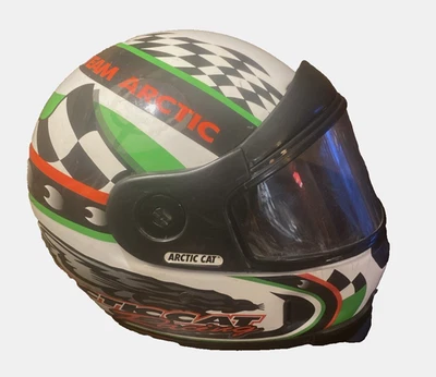 Vintage Arctic Cat Racing Snowmobile Helmet Men's Size Large - Image 1 of 4
