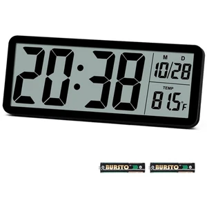Reloj de Pared Digital LCD Fácil de Configurar, Pantalla LCD de 8.5 Pulgadas con Hora/Fecha/Temperatura... - Imagen 1 de 7