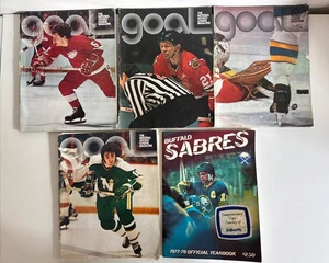 1974 / 75 Buffalo Sabres GOAL MAGAZINE Lot + 1977 Yearbook - Vintage NHL Hockey - Picture 1 of 23