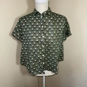 Madewell Camicia da Campeggio Donna Margherita Bottoni-Fronte 100% Cotone - Foto 1 di 5