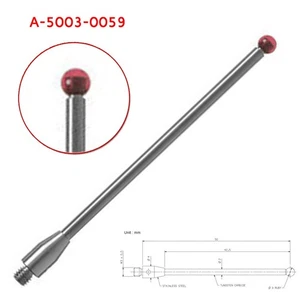 Touch Probe 3mm 50mm A-5003-0059 Accessories Ball CMM Long Probe Replacement - Picture 1 of 11