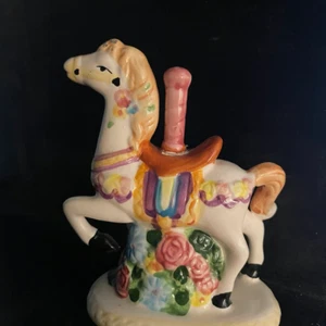 Vintage Porcelain Carousel Horse Figurine - Picture 1 of 6