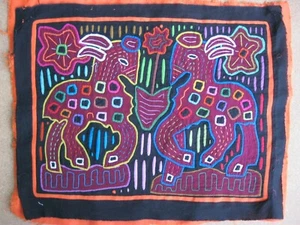 Kuna Native Handstich Panama Mola E1001L Ja, aber mein Heiligenschein ist golden - Bild 1 von 3