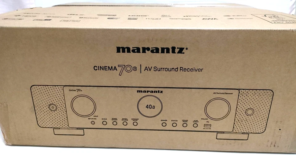 Marantz Cinema 70s Black Slimline AV Surround Receiver 7.2 Channel 8K AC100V - Image 1 of 4