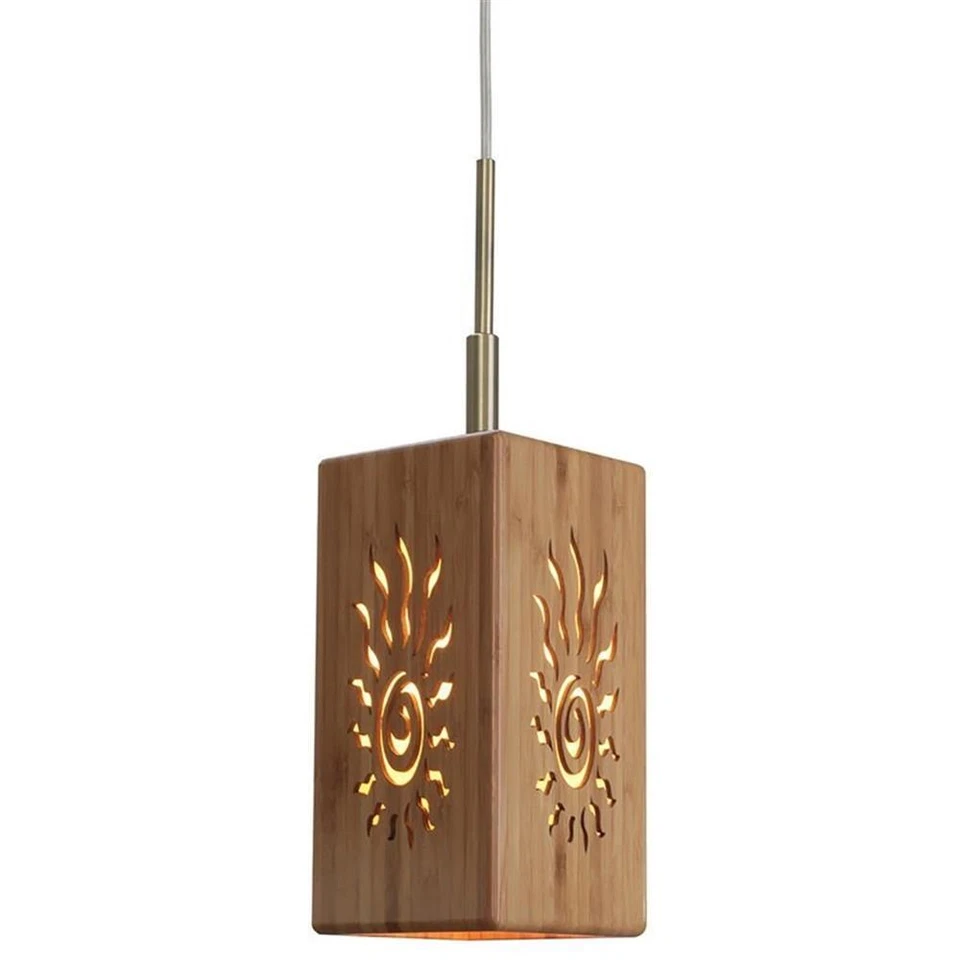 Woodbridge Lighting Light House Radiance Small Bamboo Pendant in Brass/Natural - Image 1 of 1