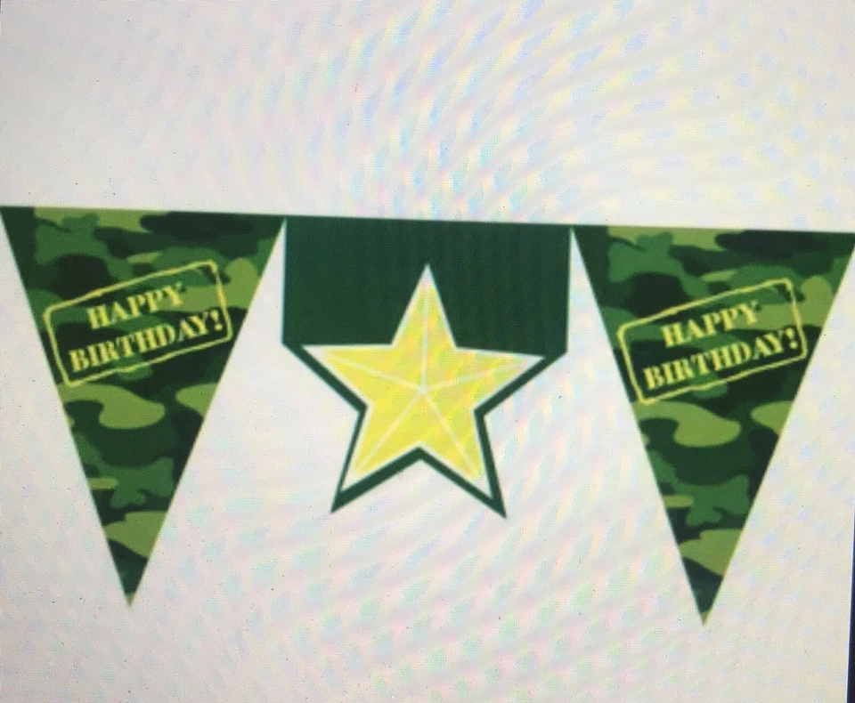 Camouflage Military Party Supplies Plastic 11.5 ft. Shaped Banner - Image 1 of 1