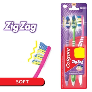 54 Colgate ZigZag Toothbrush - Soft (18 PACK x 3 PC) Zigzag bristle | deep clean - Picture 1 of 1