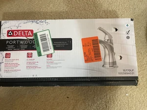 Delta 15770LF Portwood grifo de baño monomando de un solo orificio en cromo - Imagen 1 de 8