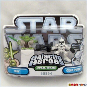 Star Wars Galactic Heroes Yoda & Clone Trooper AOTC - Picture 1 of 1