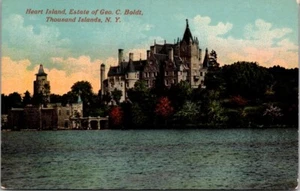 Thousand Islands New York NY Heart Island Estate of Geo C Boldt VTG Postcard - Picture 1 of 2