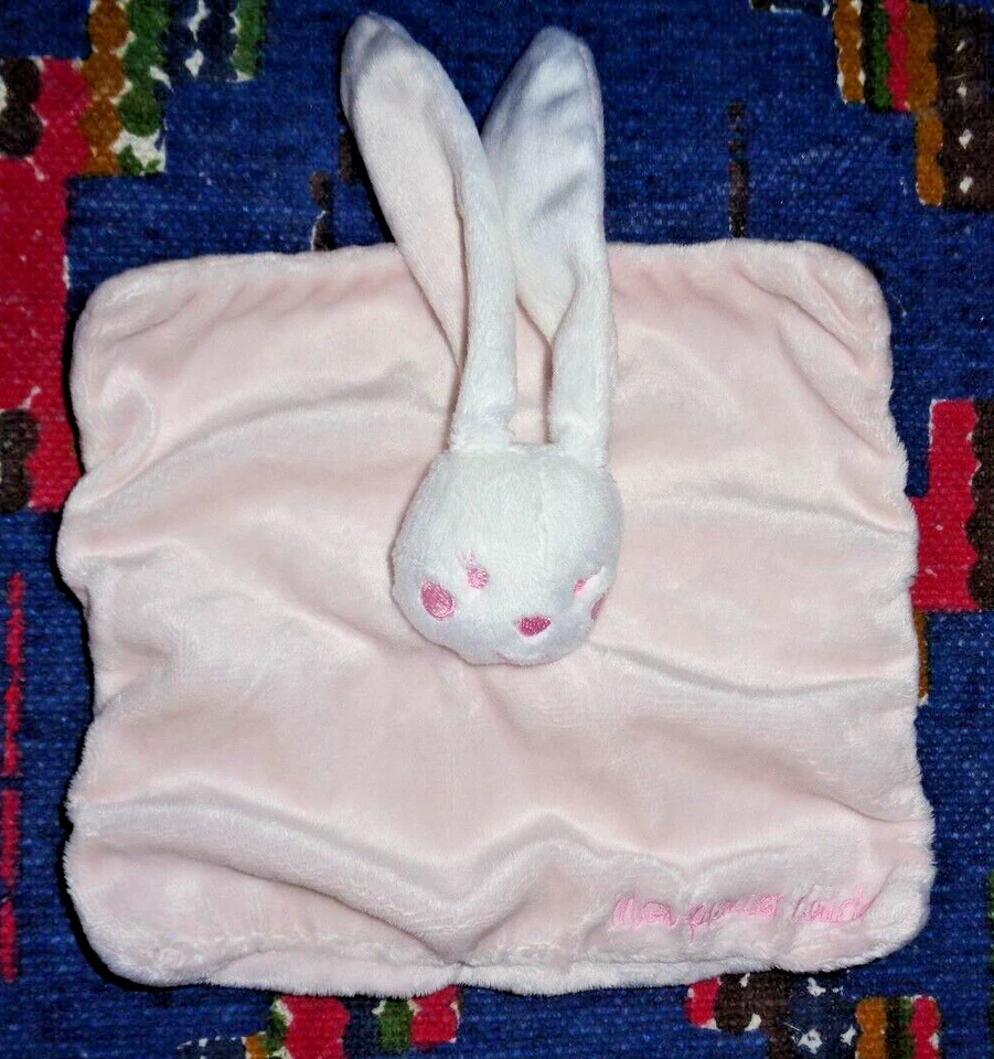 CP/ MON PREMIER DOUDOU PLAT KIMBALOO LAPIN ROSE BLANC  TBE - Photo 1/1