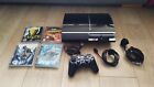 Sony Playstation 3 Ps3 Piano Black Console With 4 Games / Wired Controller