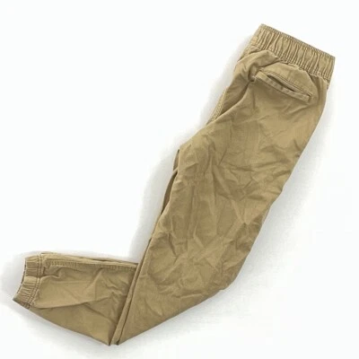Calça jogger masculina Tommy Hilfiger bege bolsos com cordão elástico L 16-18 - Imagem 1 de 4