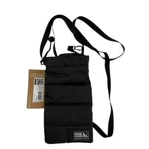NUOVA borsa a tracolla Eddie Bauer Cirruslite borsa trapuntata nera da viaggio 5x8,5 - Foto 1 di 7
