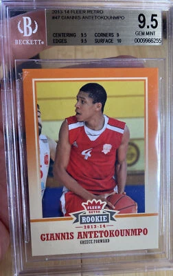 Fleer Retro Giannis Antetokounmpo 2013 novato radiocontrol gema como nuevo 9,5 BGS 10 sub MVP Foto 1 de 3
