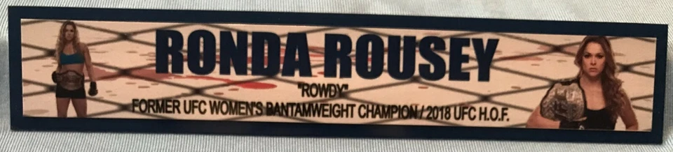 PLACA DE IDENTIFICACIÓN RONDA ROUSEY UFC A TODO COLOR Foto 1 de 1
