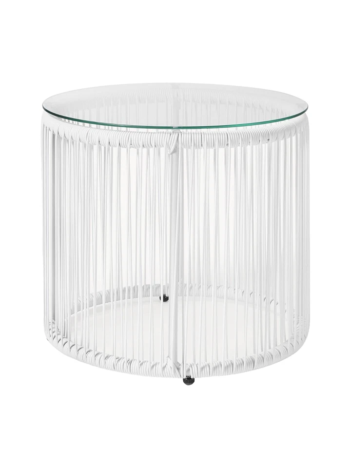 Westwing Bahia Plastic Wicker Side Table White RRP €109.90 - Image 1 of 1