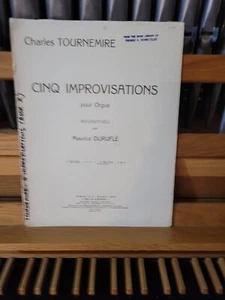 * Tournemire, trans Durufle: 5 improvisaciones, libro 2; órgano (Durand) - Imagen 1 de 1