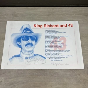 1992 Richard Petty SIGNED Numbered Poster 17 x 11 - Randy Poyer Print 51/125 - Picture 1 of 12