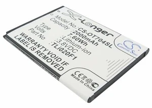 Battery For Alcatel One Touch;OT-A564;OT-5017;Pixi U5;Orange Roya;X Spirit;V500 - Picture 1 of 5