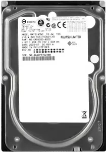Hard Drive Fujitsu MAT3147NC 147GB 10000U/Min 8MB SCSI U320 80-pin 3.5'' Inch - Picture 1 of 3