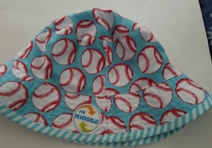 Infantes Niños ABC Accesorios Lt Azul Rojo Blanco Reversible Cubo Gorra de Béisbol 12-24 - Imagen 1 de 2