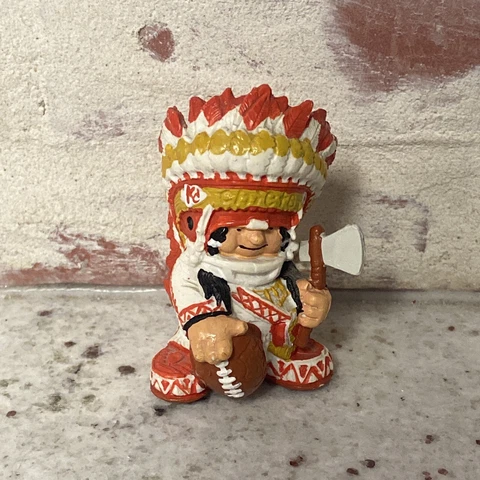 VINTAGE 1983 Kansas City Chiefs KC NFL PVC Huddles MASCOT Figure Tudor Games Cover