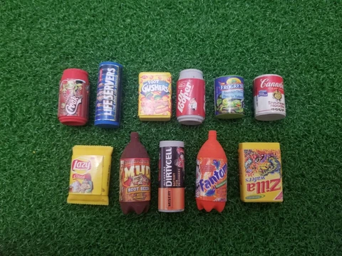 LOT 11 WACKY PACKAGES Minis DR POOPER Mud Root Beer ZILLA WAFERS Life Servers + Cover