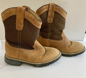 Itasca Boots Youth 11 Buckaroo Brown Western Cowboy Brown Leather Mid-Calf - Picture 1 of 10