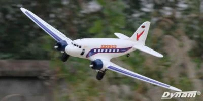 Dynam DC 3 Skybus weiss EPO 1470mm PNP Rosinenbomber 2 motorig Brushless LiPo RC - Bild 1 von 4