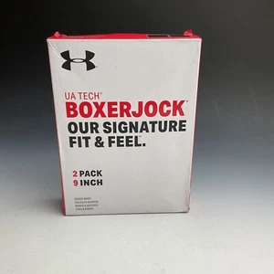 New Under Armour Boxer jock 2 pack black men’s SM 9” inseam polyester underwear - Picture 1 of 5