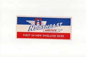 Vintage Airline Label NORTHEAST AIRLINES First in New England Skies - Picture 1 of 2