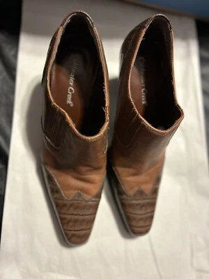 Coldwater Creek Botines de Cuero Marrón Sin Cordones Talla 8.5 M Zapatos para Mujer Usados en Excelente Condición Foto 1 de 4