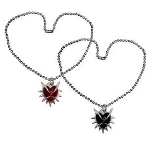 Fashionable Love Shape Necklace Thorn Heart Pendant Collar Chain Women Jewelry - Picture 1 of 10