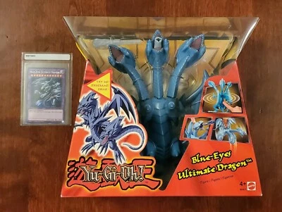 2002 MATTEL YU-GI-OH! BLUE-EYES ULTIMATE DRAGON W/MISSILE AND SOUND NEW & 1 CARD - Image 1 of 4