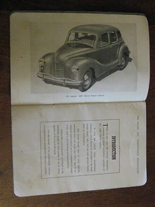 June 1950 AUSTIN A40 models Running Maintenance INSTRUCTION BOOK nice! FREE POST - Picture 1 of 8